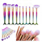 Mermaid Tail Soft Nylon Hair Round Flat Fan Shape Head Cosmetic Makeup Br