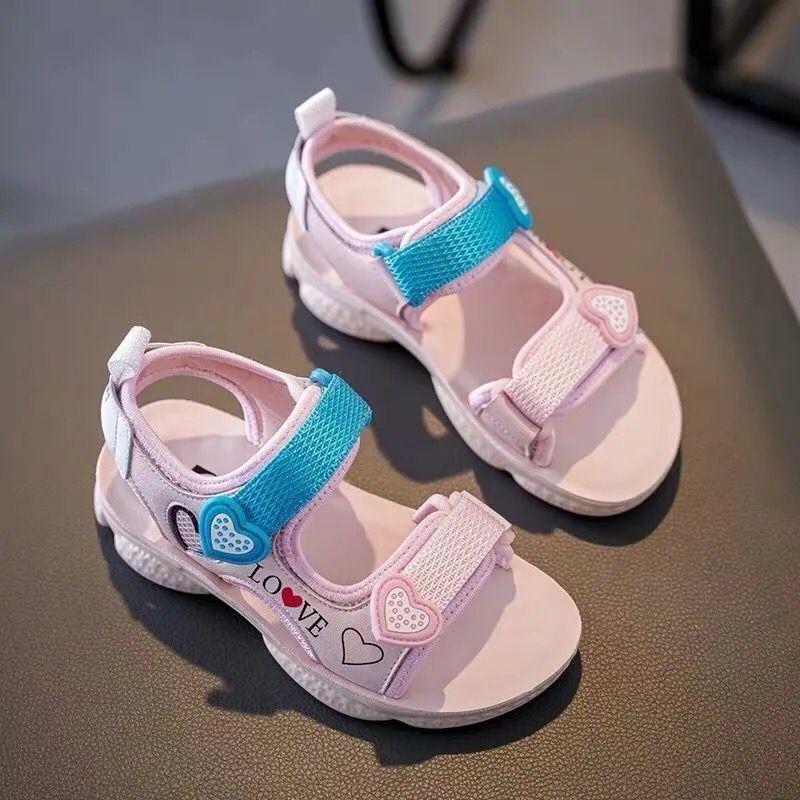 Girls' Sandals  Summer Big Children's Fashion Princesses Little Girls Soft Bottom Non-slip, Open Toe Lightweight  Breathable Children's Beach Sandals