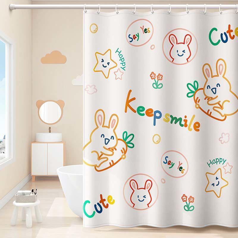 Bathroom Partition Shower Curtain Bathroom Bathtub Mildew Proof and Waterproof Curtain