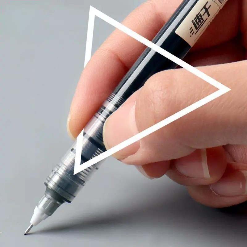 Straight Liquid Rollerball Gel Gel Pen Student Use Quick-drying Pen Full Syringe Fountain Pen