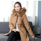 Women's Short Padded Parker Clothing Fur Collar Plus Velvet Padded Jacket Winter Loose Padded Jacket