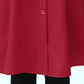 Pocket Long-sleeved Dress High-end Mid-length Lace-up Belly Button Skirt