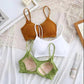 Cross Style Beautiful Back Suspender Vest Gathered Wrap Chest Rag Top Backing Anti Light Hand Holding Girl's Solid Color Bra