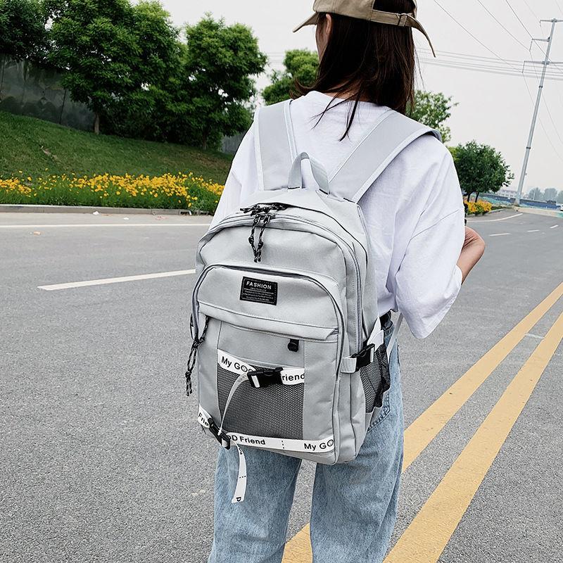 Large-capacity School Bag Female High School College Student Fashion Trend Backpack Harajuku Travel Backpack Male