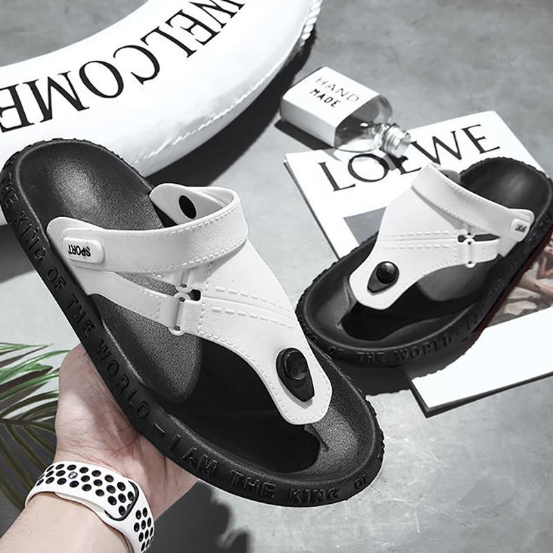 Men's Non-slip Deodorant Trend Flip-flops Korean Style Platform Flip Flops Men's Slippers