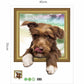 Stickers Vivid and Cute Dog Living Room Bedroom Children's Room Pet Shop Background Decorative Wall Stickers Removable