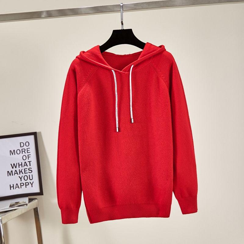 Pofulove Pullover Sweater New Lazy Sweater Short Coat Women Hooded Sweater Women Korean Loose