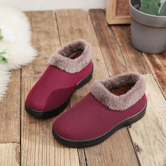 Winter Women's Non-slip Cotton Shoes  Warm Elderly Cotton Shoes Plus Velvet Comfortable Soft Bottom Cotton Shoes