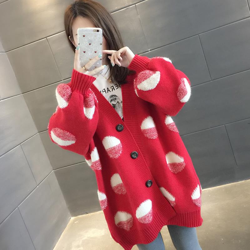 Fashion Women's Sweater Jacket Loose Casual Knitted Women Cardigan Thicken Warm Women's Jacket