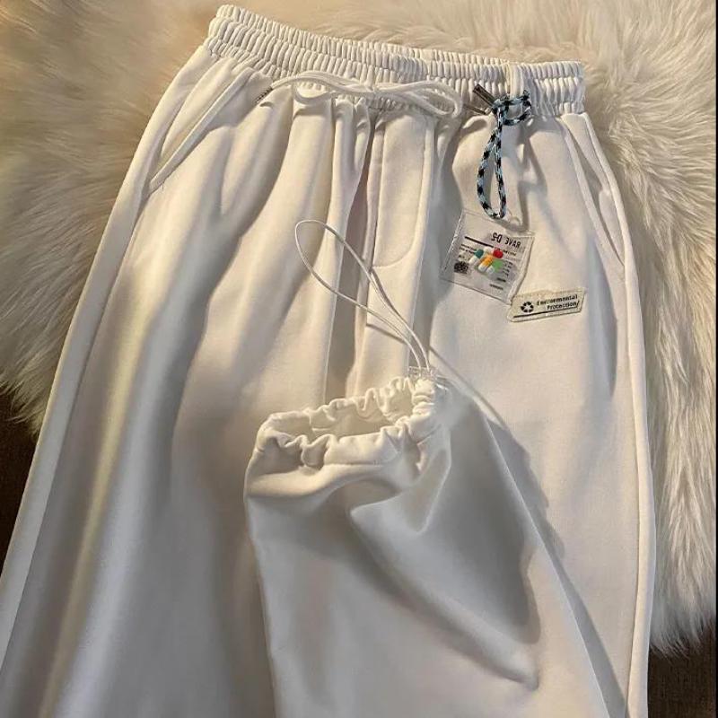 Harajuku Style Handsome Fried Street High-waisted Corset Pants Women Trend Loose Wild Drape Students Casual Sports Long Pants