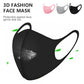 Cotton Black White Valve Mouth Face Masks Anti PM2.5 Dust Maske Washable Reusable Mouth Cover Filter