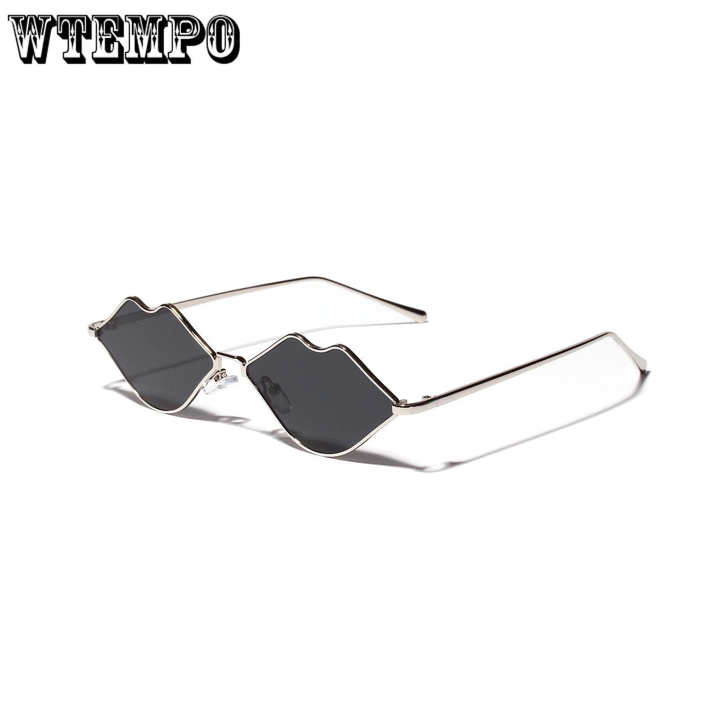 WTEMPO Lips glasses Europe and the United States personality red lips sunglasses female color lens