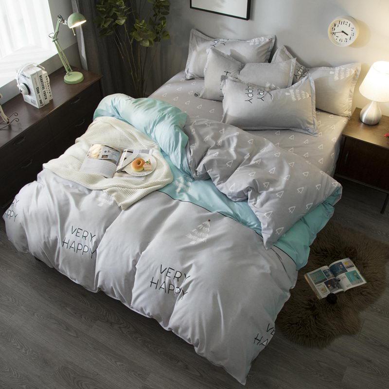 Black And White Stripes Bedding Sets Geometry Soft Bed Sheet Pillowcase &Duvet Cover Se