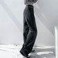 Black Spring and Autumn High Waist Loose Straight Wide Leg Mopping Pants Jeans Women's 2022 New Design Sense Niche