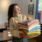 Plus Size Knitted Half Turtleneck Winter Cashmere Brick Red Sweater for Women Warm Sweaters Female