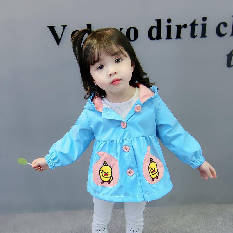 Children's Windbreaker Jacket Girls Clothes Baby Hooded Outerwear Autumn Kids Clothing Coat Jacket
