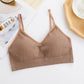 Korean Version Simple Solid Color Breathable Girl Short Beautiful Back Backing Suspender Wrap Bra Vest Bra