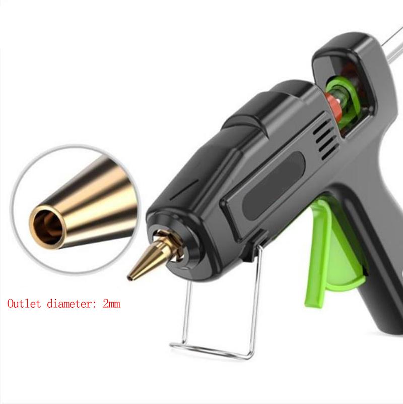 Electric-hot Melt Glue Gun with 7*100MM Glue Sticks 90W Industrial Mini Guns Thermo Electric Heat Temperature ToolA
