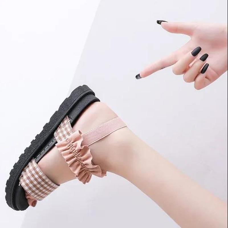 Summer Sandals Female Fairy Style Flat-bottomed Students All-match Korean Vacation Beach Roman Shoes