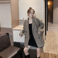 Fashion Autumn Women Plaid Blazers  Jackets Work Office Lady Suit Slim  Business Female Blazer Coat Talever