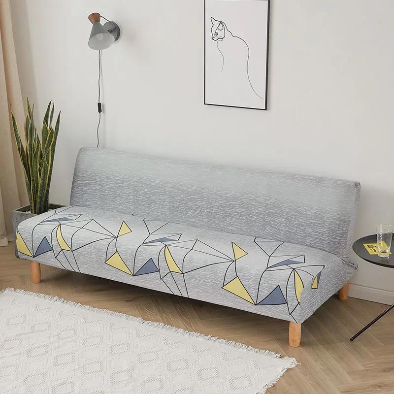 Nordic Style Simple Modern Armrestless Sofa Bed Cover All-inclusive Universal Cover Non-slip Lazy Fabric Sofa Cushion Cover Towel