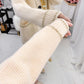 Autumn and Winter Casual Knitted Sweater College Style Cardigan Loose Top Fashionable Simple Female Jacket