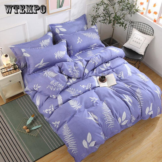 Brand Duvet Cover Sets Retro Blue Quilt Duvet Cover Bed Sheet Home Textile Bedroom