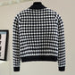 Bow Knot Diamond Long Sleeve Knit Sweater Spring and Autumn High Waist Short Sweater