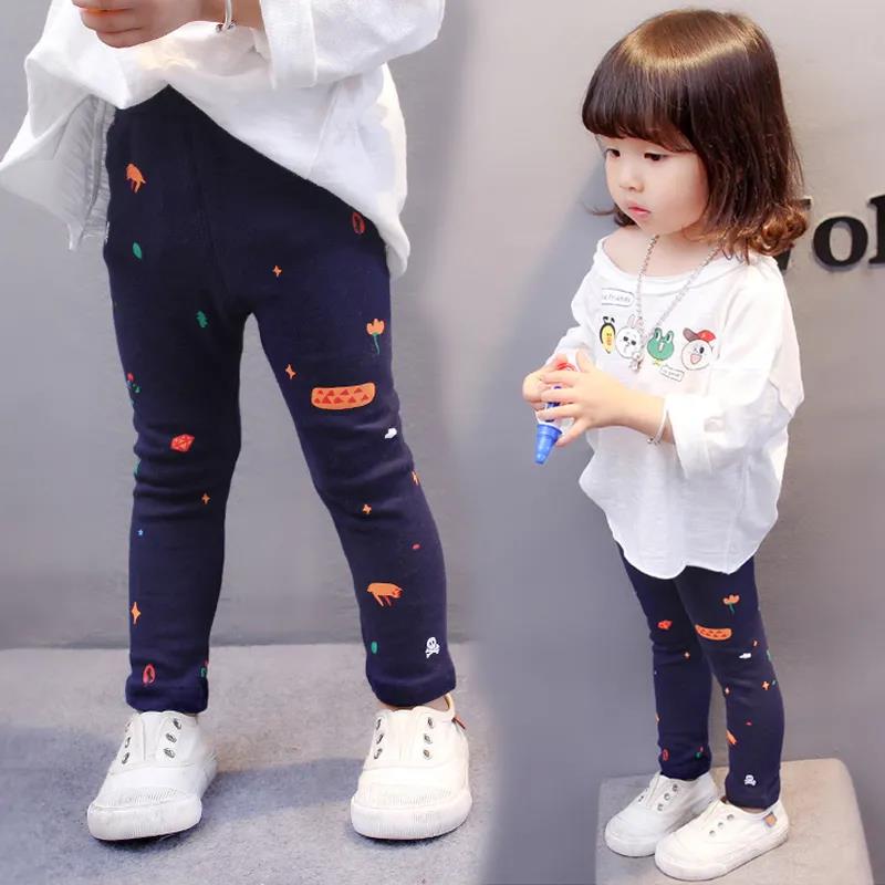 Girls' Leggings Spring and Autumn 1-3-5 Years Old Trousers Children's Pants Feet Pants Stretch Pants Casual Pants