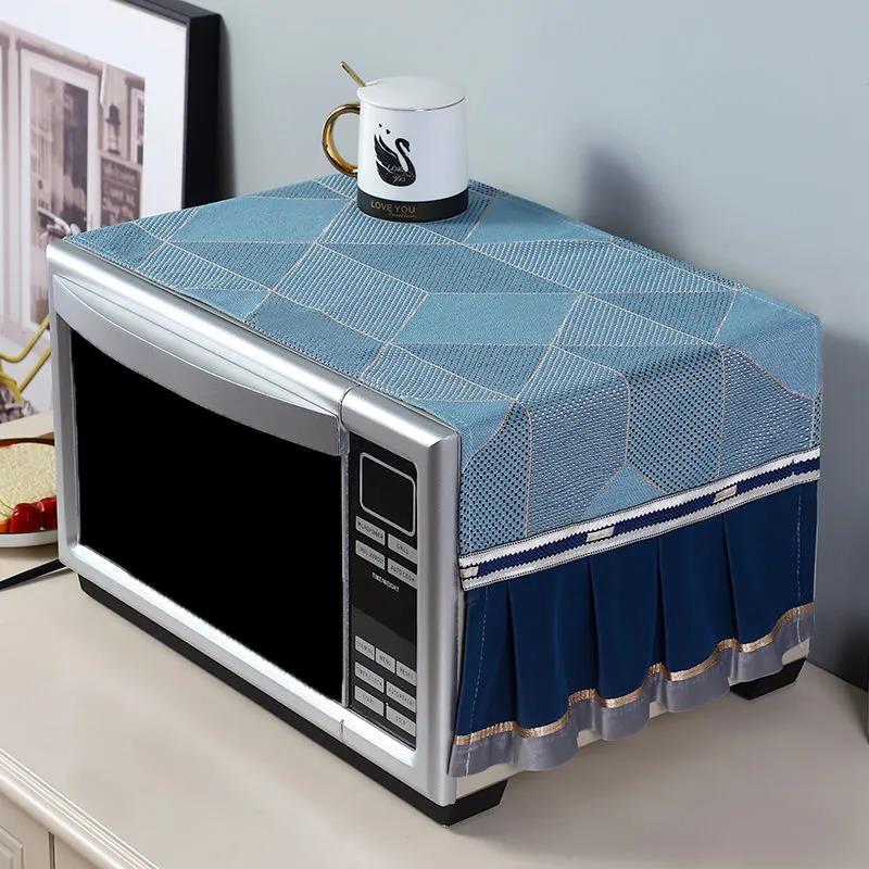Microwave Dust Cover Waterproof and Dustproof Oven Cover Towel All-inclusive Oil-proof Cover Curtain
