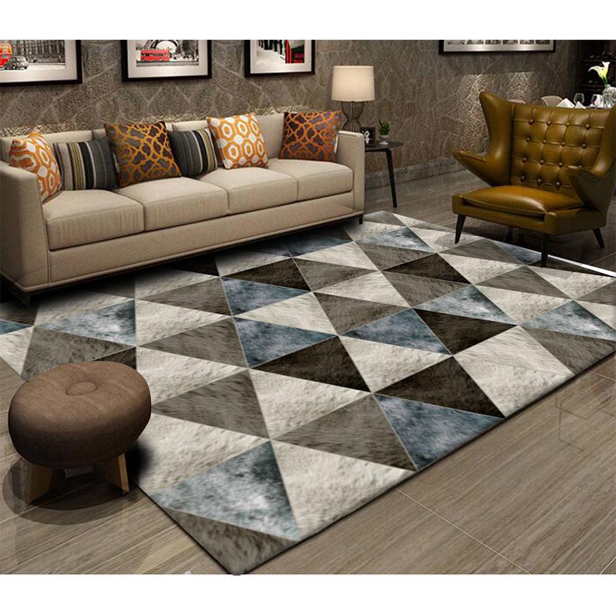 Large size geometric carpets  for Parlor Crane Printed Living Room Area Rugs  Floor Rugs for Bedroom
