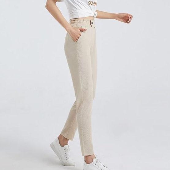 S-3XL Female Solid Color Thin Casual Cropped Pants Sports Sweatpants Women's Spring Summer Large Size Loose Long Harem Pants