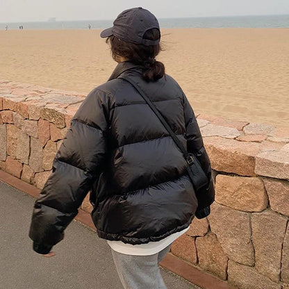 Short Down Down Padded Jacket Women Loose Padded Jacket Winter Student Padded Jacket Tide