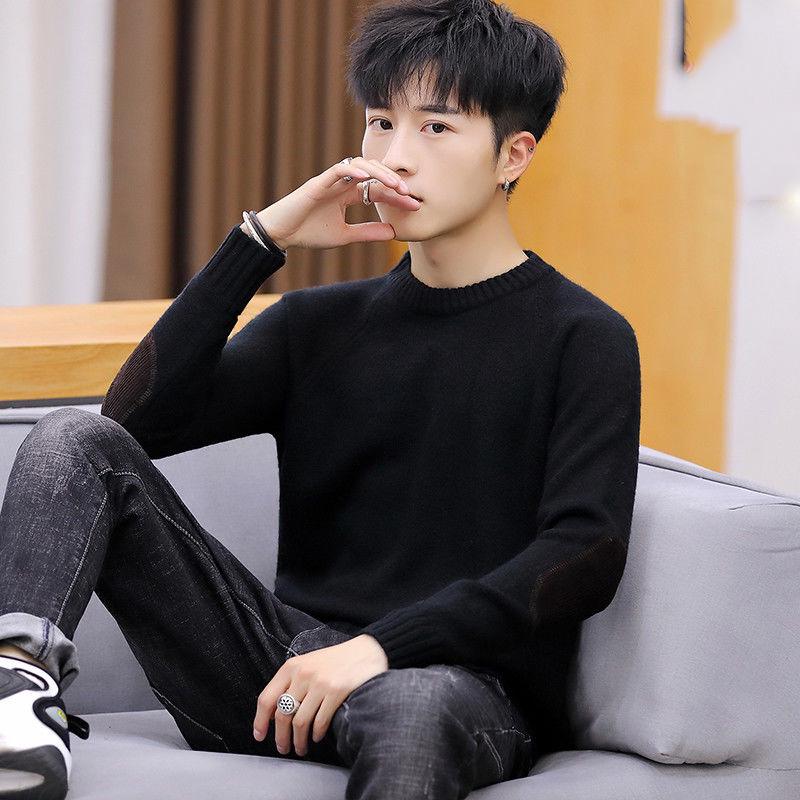 Knitted Man Sweater Fashion Men Casual Autumn Mens Sweaters Fake Shirt Collar Warm Winter Pull Homme