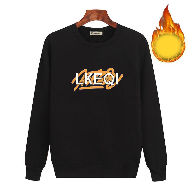 Winter Men's Long-sleeved Pullover Sweater Plus Velvet Warm and Comfortable Jacket Bottoming Shirt