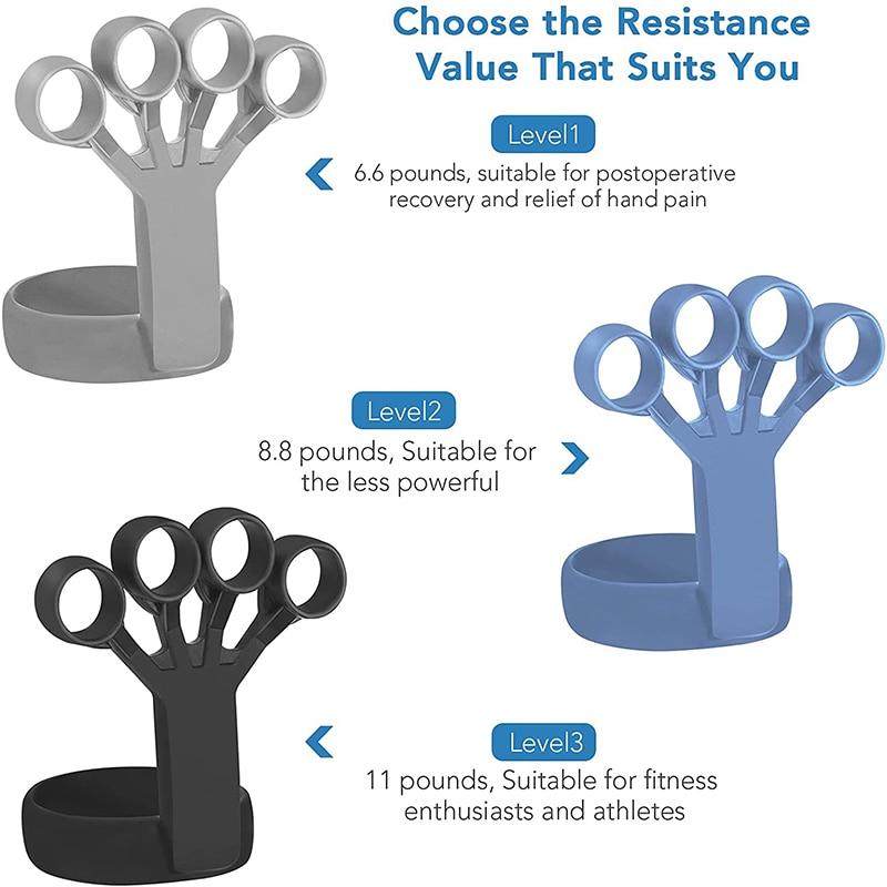 Silicone Grip Device Finger Exercise Stretcher Arthritis Hand Grip Trainer Strengthen Training