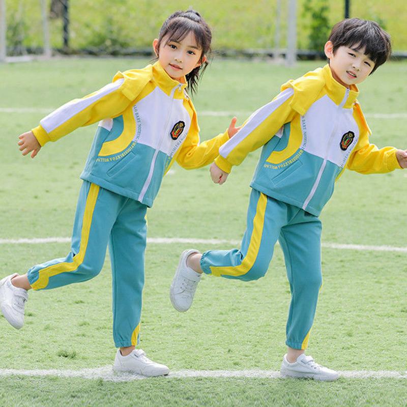 2021 Spring and Autumn Sports Suit Kindergarten Uniforms Autumn Primary School Uniforms Children's Class Uniforms Two-piece