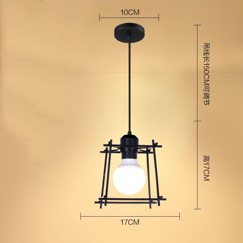 Industrial Style Simple Personality Retro Creative Iron Chandelier Living Room Coffee Bar Bar Lamp