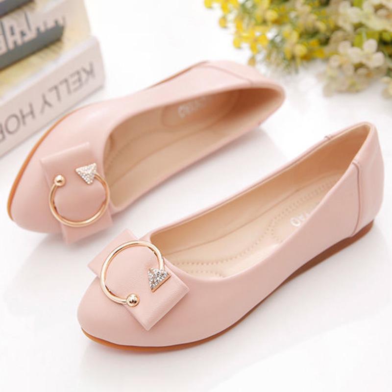 Women's Single Shoes All-match Soft-soled Flat Heels Non-slip Comfortable Shallow Mouth Non-slip Single Shoes Soft and Light
