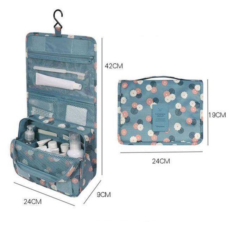 Foldable makeup bags Cosmetic bag Zippered case portable Hanging Toiletry Organizer for Women Girls