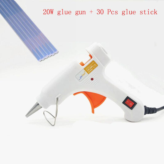 Electric-hot Melt Gun Plus 30pcs Glue Stick Household Children DIY Repair Tool Set Small Glue Gun Hand Tool