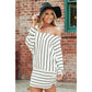 Women Off Shoulder Loose Dress Summer Long Sleeve Package Hip Short Skirt Slim Slim Tight Skirt Solid Color