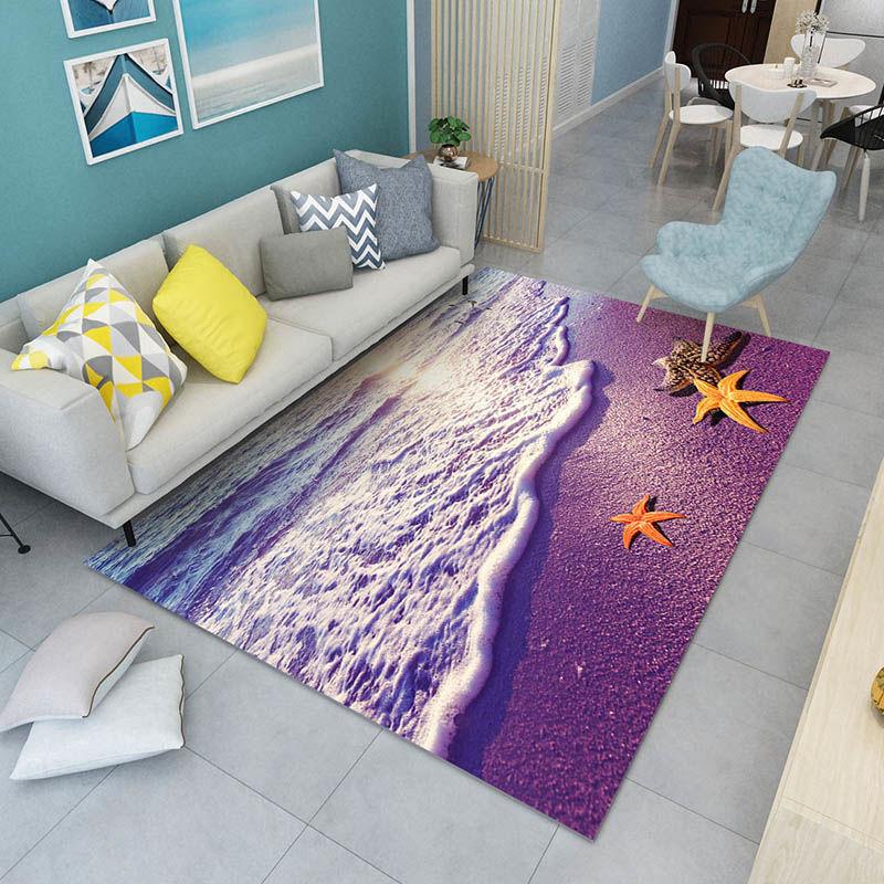 3D Modern Light Luxury Household Carpet Nordic Living Room Bedroom Bedside Cartoon Ottoman Blanket