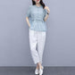 Women's Temperament Loose Thin Casual Two-piece Suit Elegant Casual Loose Suit Fabric Light Sweat-absorbent and Breathable