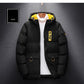 Cotton-padded Jacket Men's Jacket Winter Leisure Plus Size Hooded Padded Jacket Solid Color Thick Men's Padded Jacket
