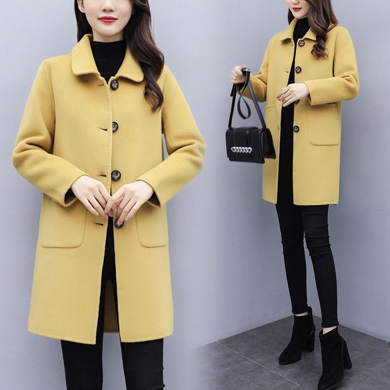 Women Coat Autumn and Winter Jacket Long Wool Female Jacket Coat Female Coat Casual Overcoat