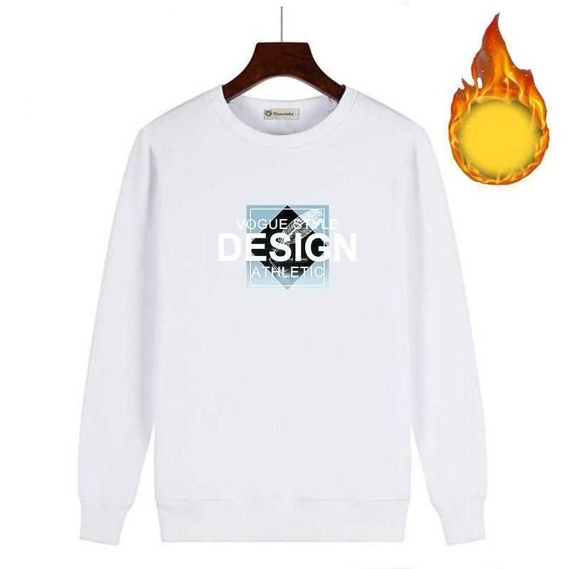 Winter Men's Long-sleeved Pullover Sweater Plus Velvet Warm and Comfortable Jacket Bottoming Shirt