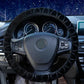 Plush Steering Wheel Cover Super Soft and Warm In Winter Elastic Embossed Handle Cover