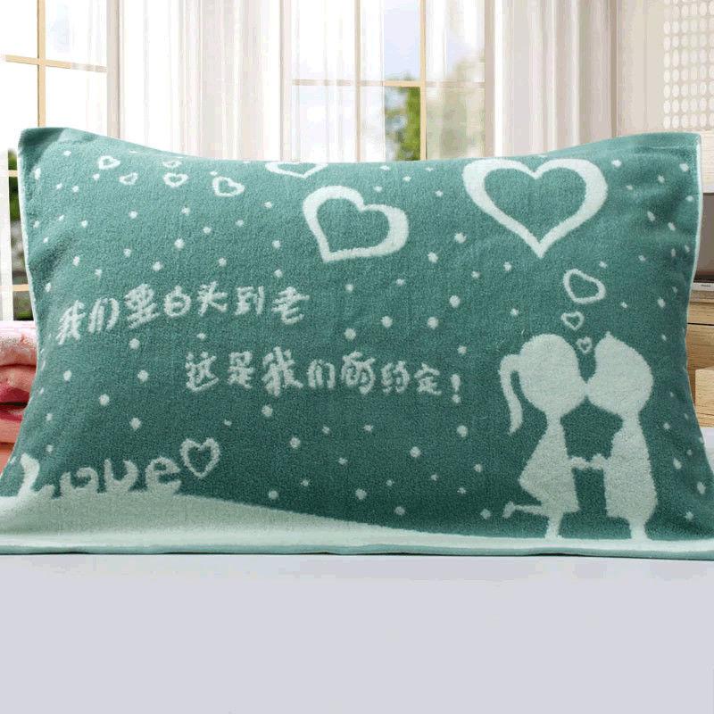 Increase Thicker Soft Comfortable Couple Terry Absorbent Pillow Towel Four Seasons Adult Pure Cotton Cartoon Pillow Towel