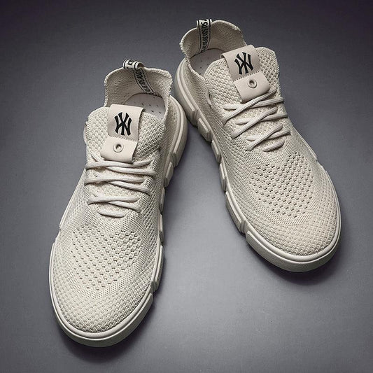 Breathable men's shoes trend wild canvas shoes casual tide shoes single shoes spring sports white